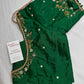 Green Kardana Pearls Maggam Blouse