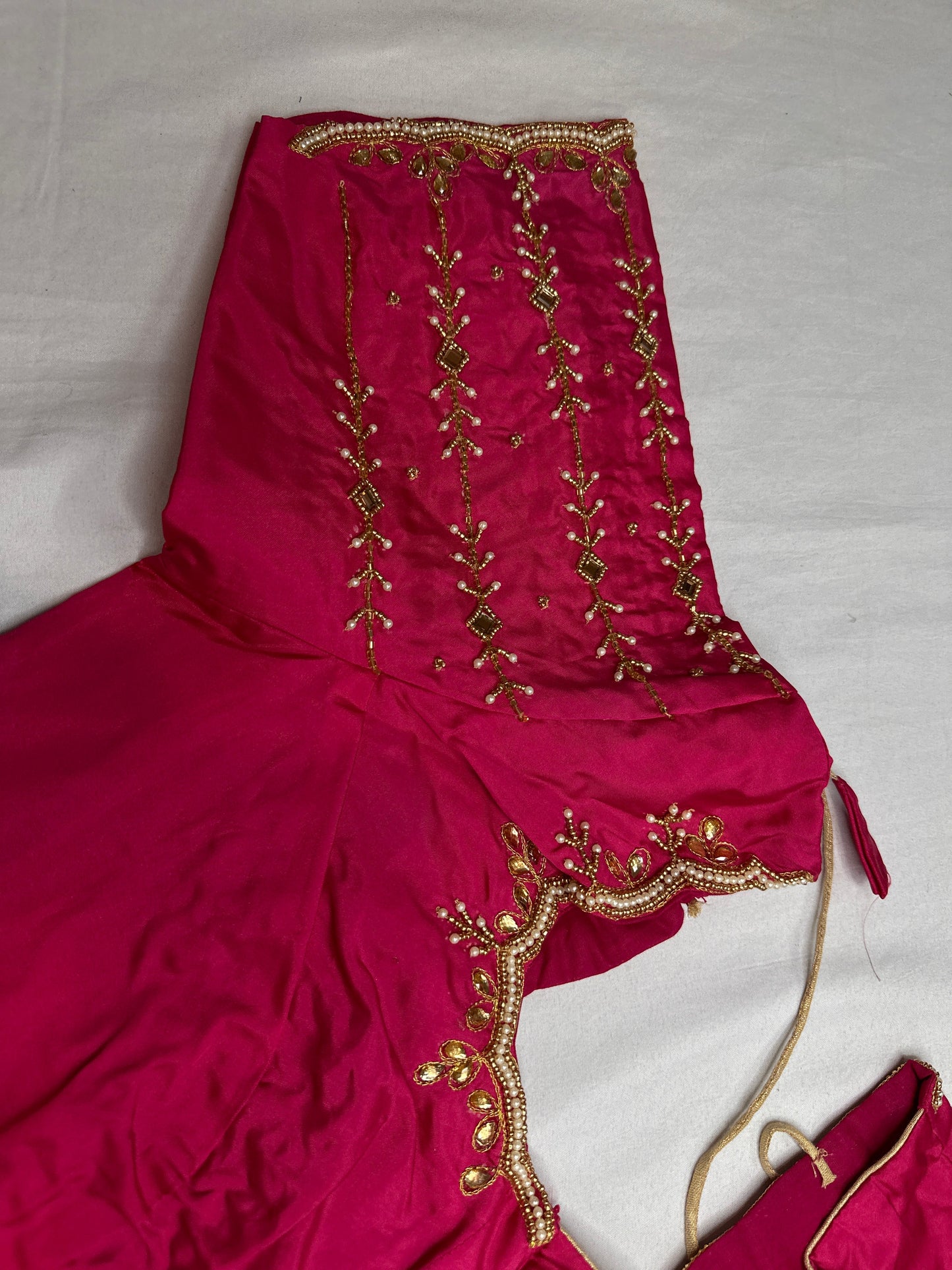 Pink Maggam Aari Embroidery Blouse