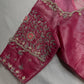 Pink Tissue Silver Kardana Color Maggam Blouse