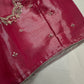 Pink Tissue Silver Kardana Color Maggam Blouse
