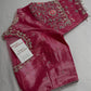 Pink Tissue Silver Kardana Color Maggam Blouse