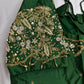 Pearl Maggam Green Blouse