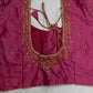 Pearl Maggam Pink Blouse