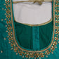 Teal Kardana Pearls Maggam Blouse