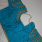 Blue Kardana Pearls Maggam Blouse