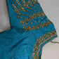 Blue Kardana Pearls Maggam Blouse