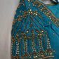 Blue Kardana Pearls Maggam Blouse
