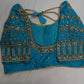 Blue Kardana Pearls Maggam Blouse
