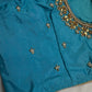 Blue Kardana Pearls Maggam Blouse