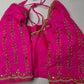 Pink Kardana Pearls Maggam Blouse