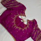 Purple Kardana Net Sleeves Maggam Blouse