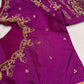 Purple Kardana Net Sleeves Maggam Blouse