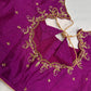 Purple Kardana Net Sleeves Maggam Blouse