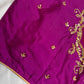 Purple Kardana Net Sleeves Maggam Blouse