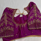 Purple Kardana Net Sleeves Maggam Blouse
