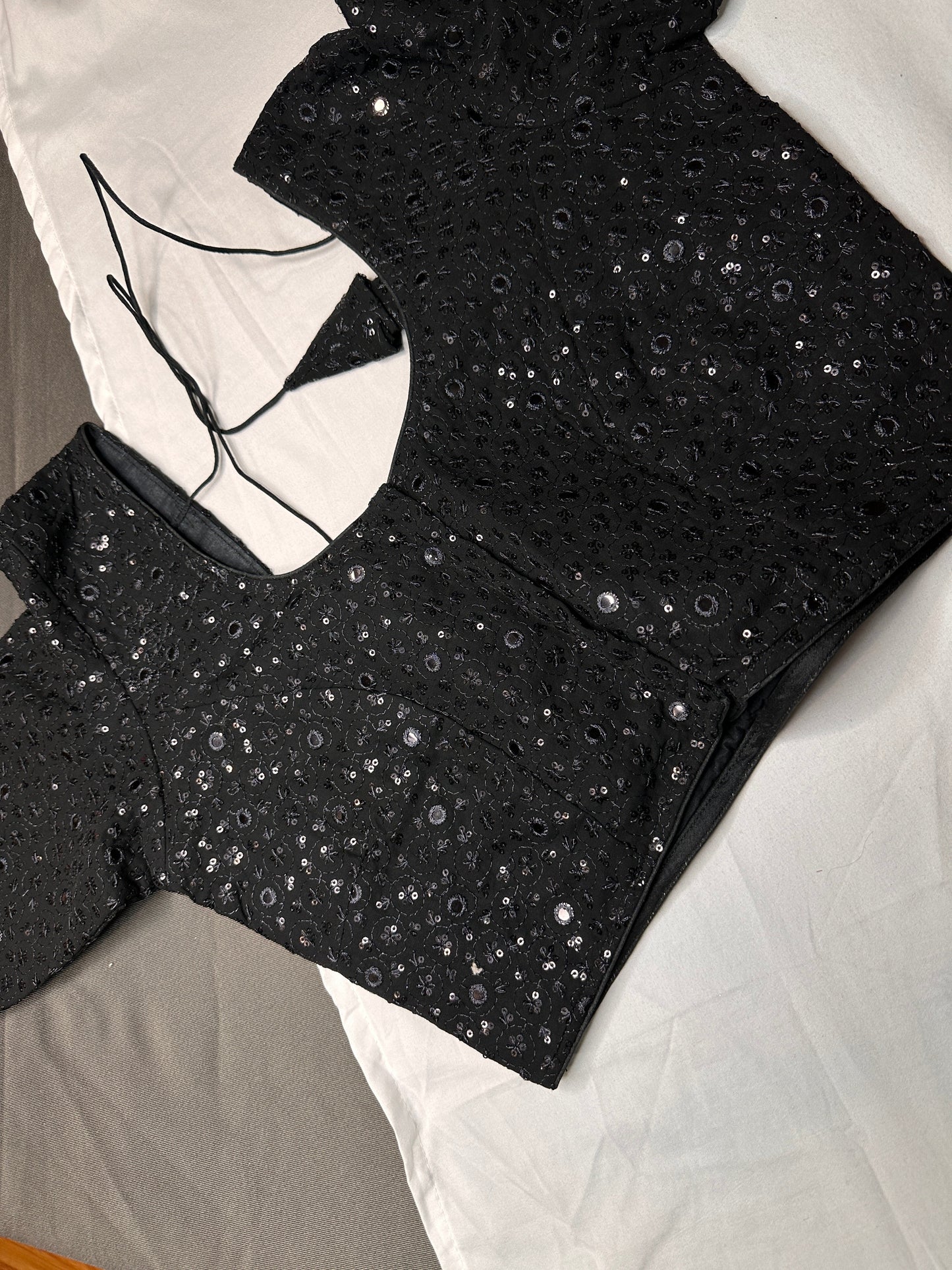 Black Sequence Blouse