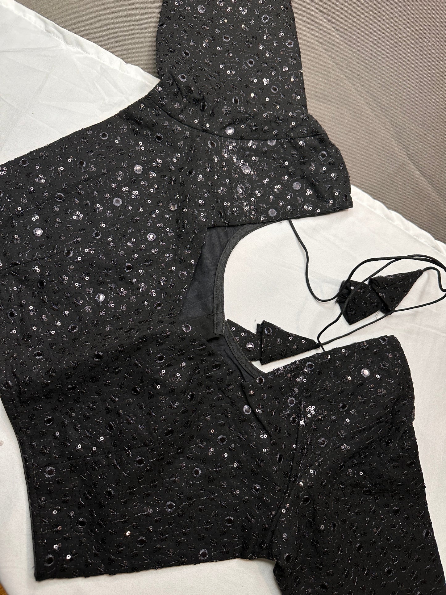 Black Sequence Blouse