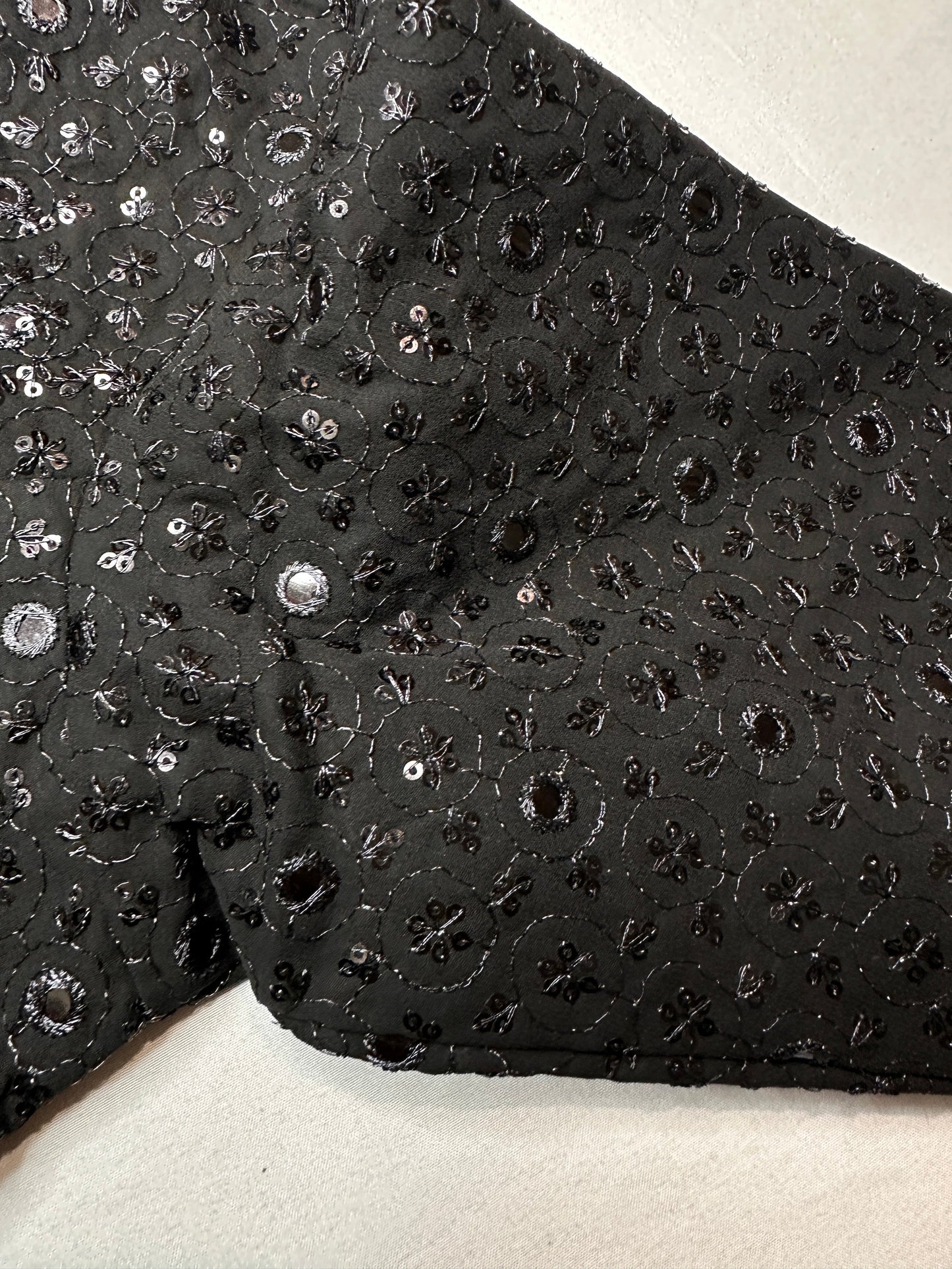 Black Sequence Blouse