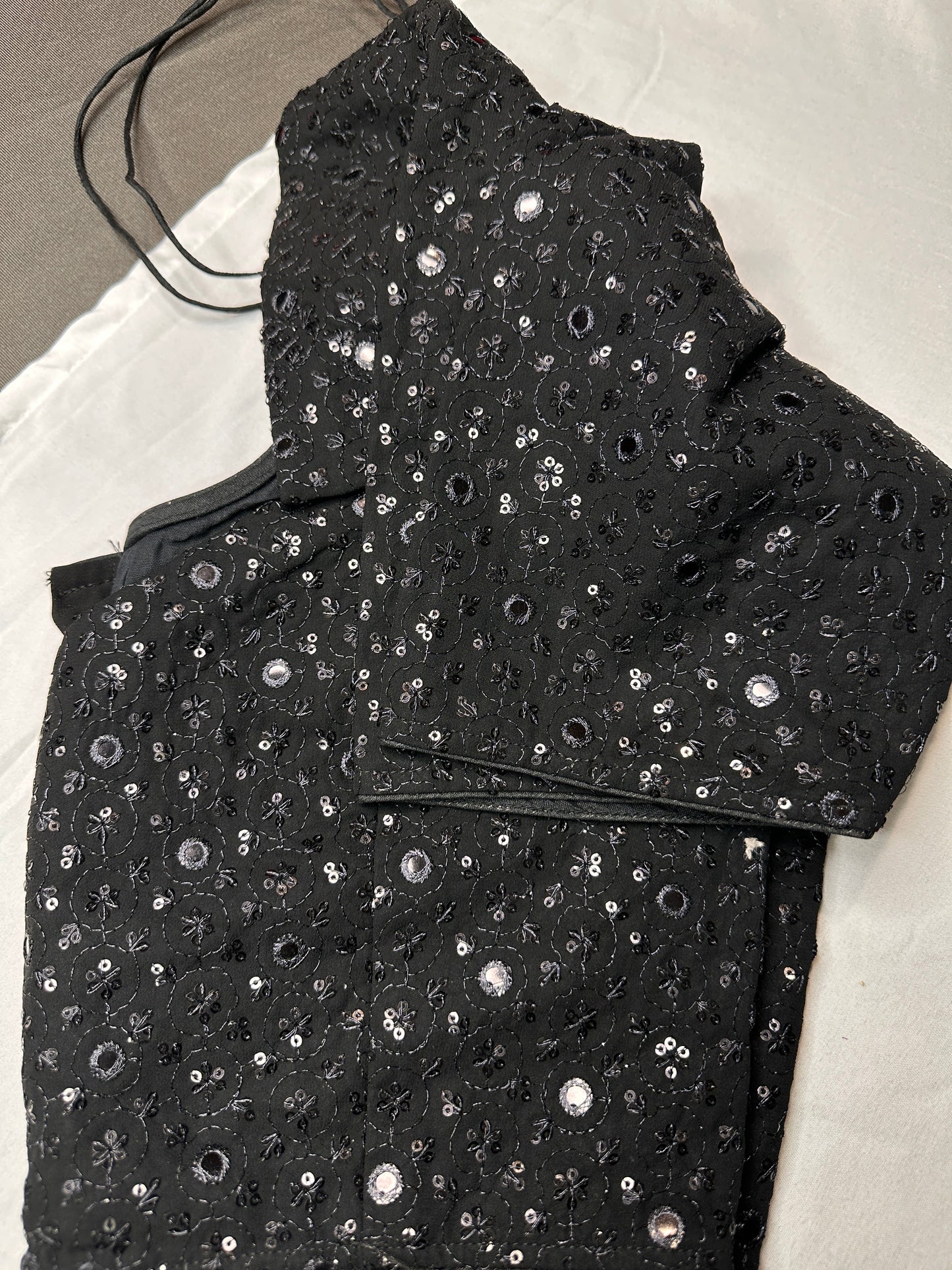 Black Sequence Blouse