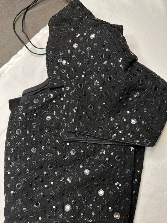 Black Sequence Blouse