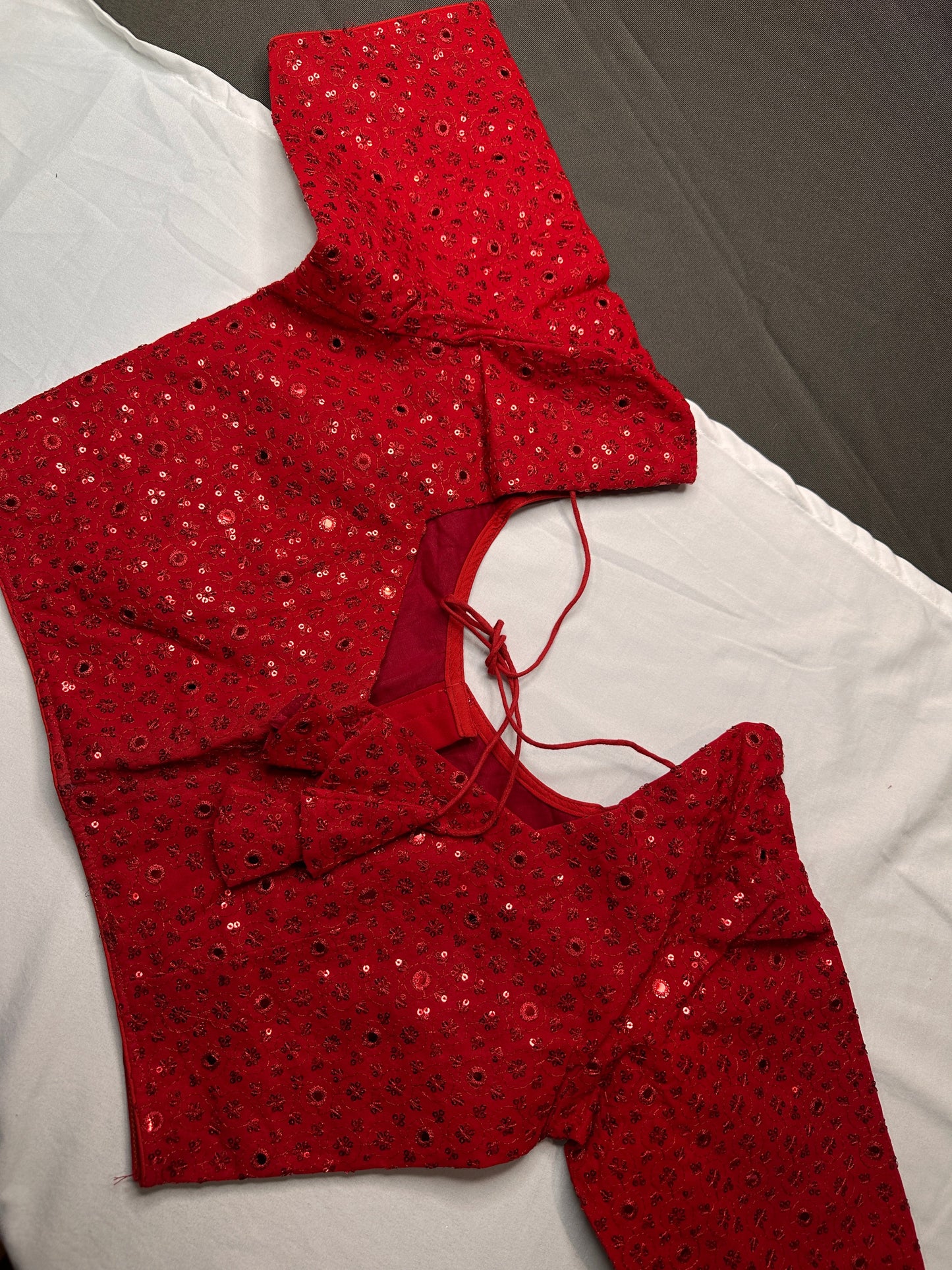 Red Sequence Blouse