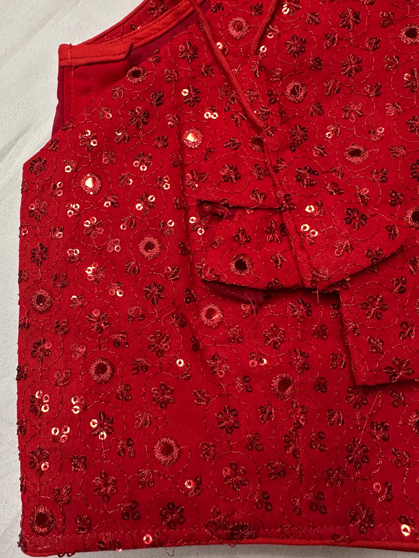 Red Sequence Blouse