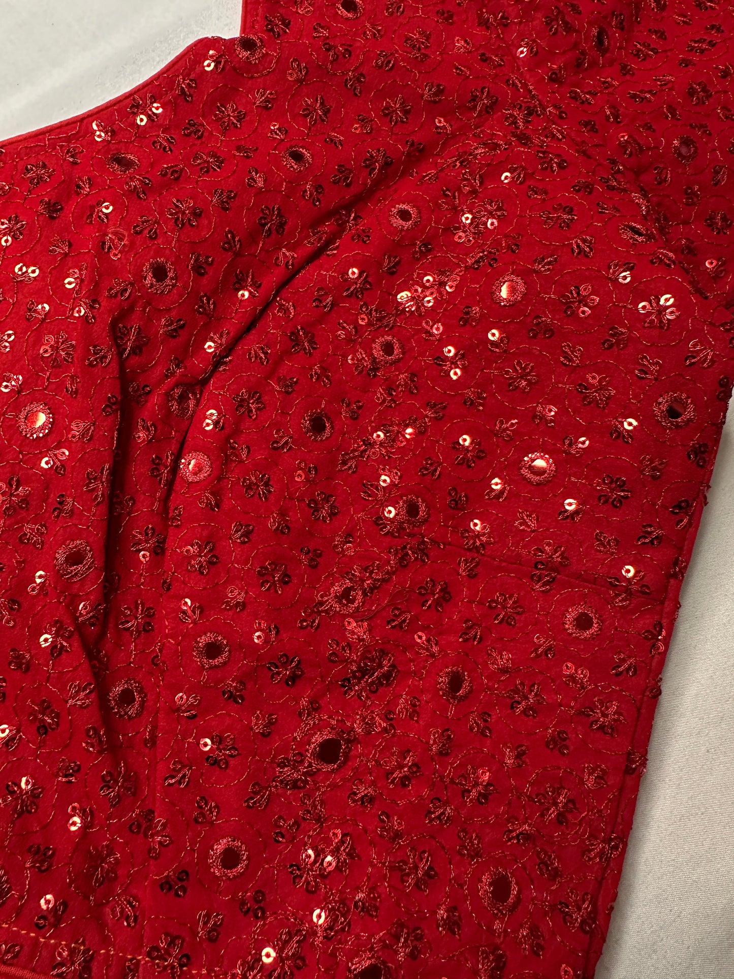 Red Sequence Blouse