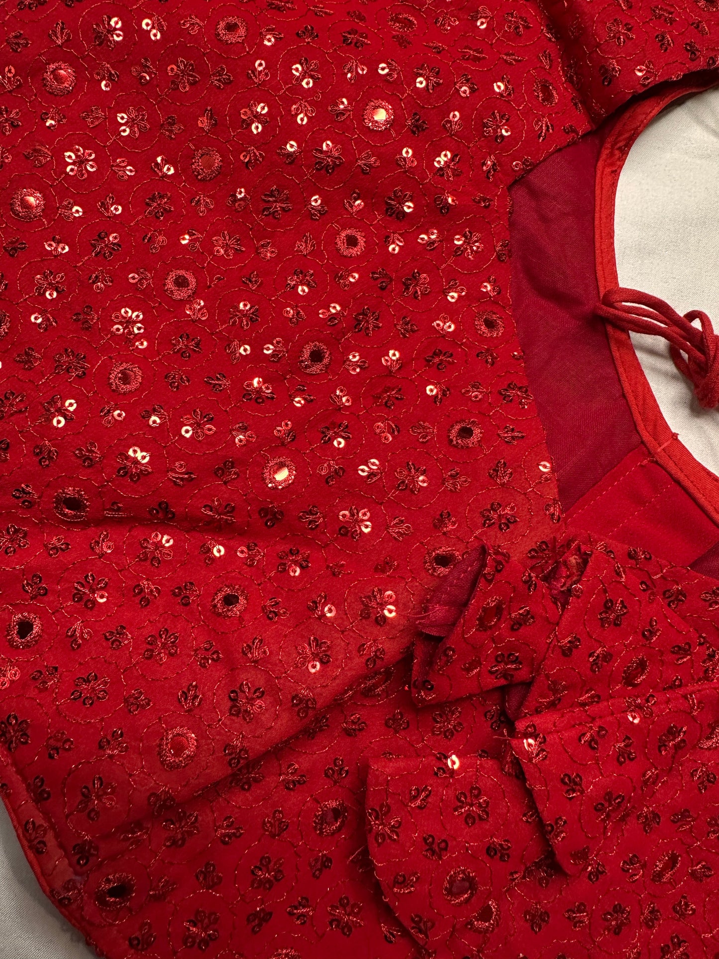 Red Sequence Blouse