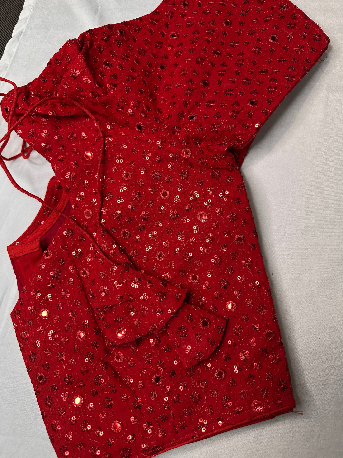 Red Sequence Blouse