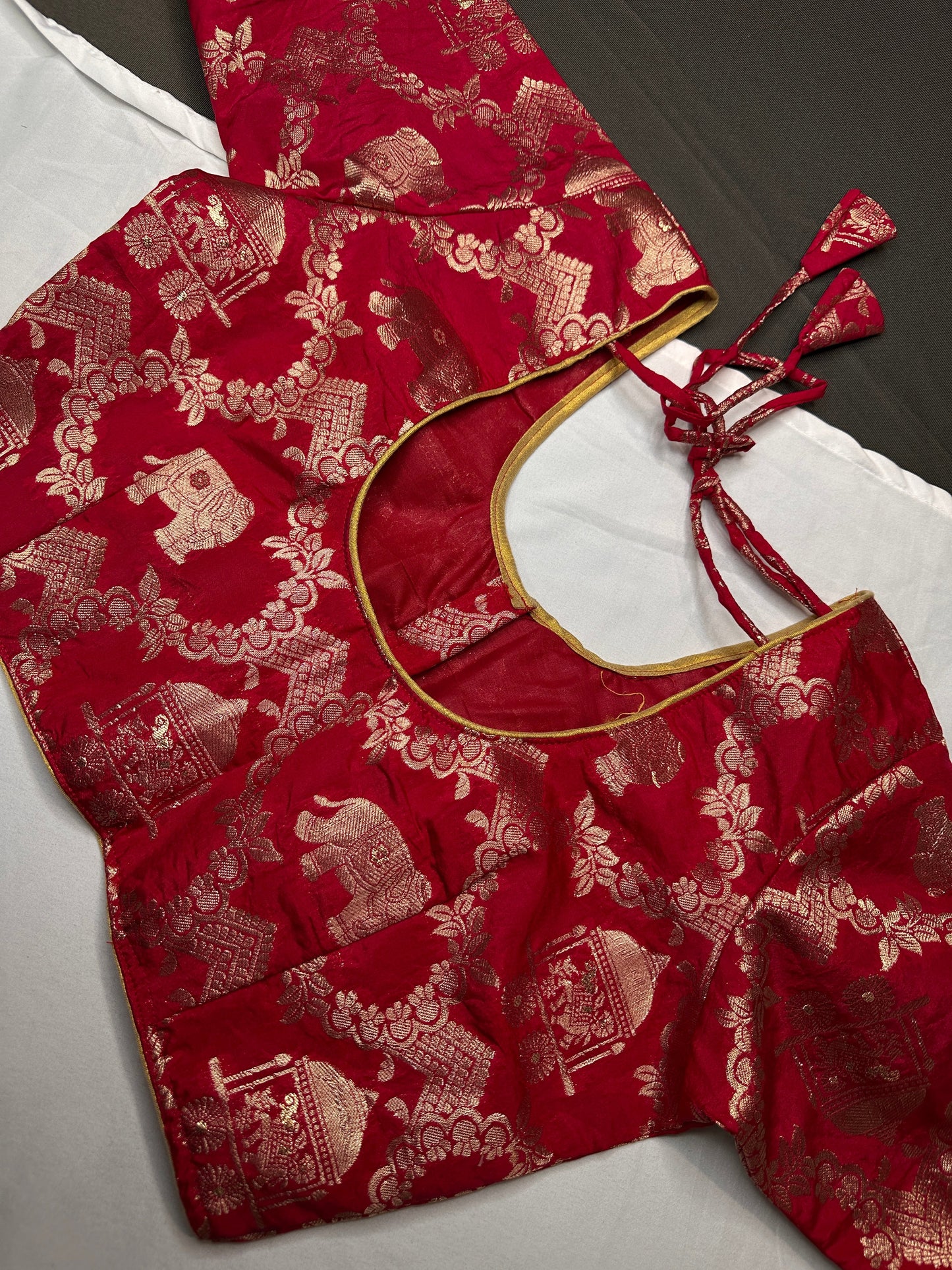 Red Banarsi Blouse