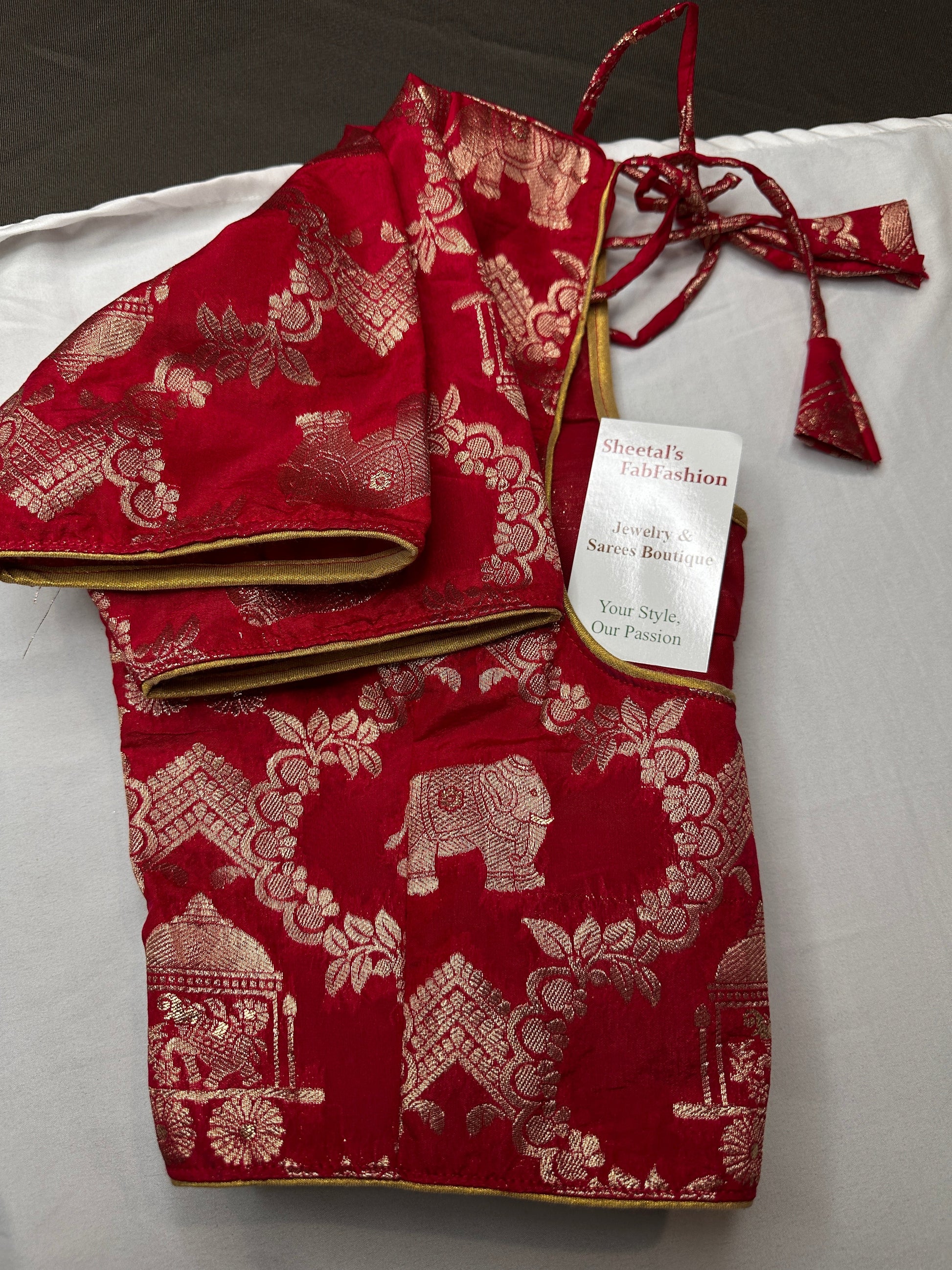 Red Banarsi Blouse