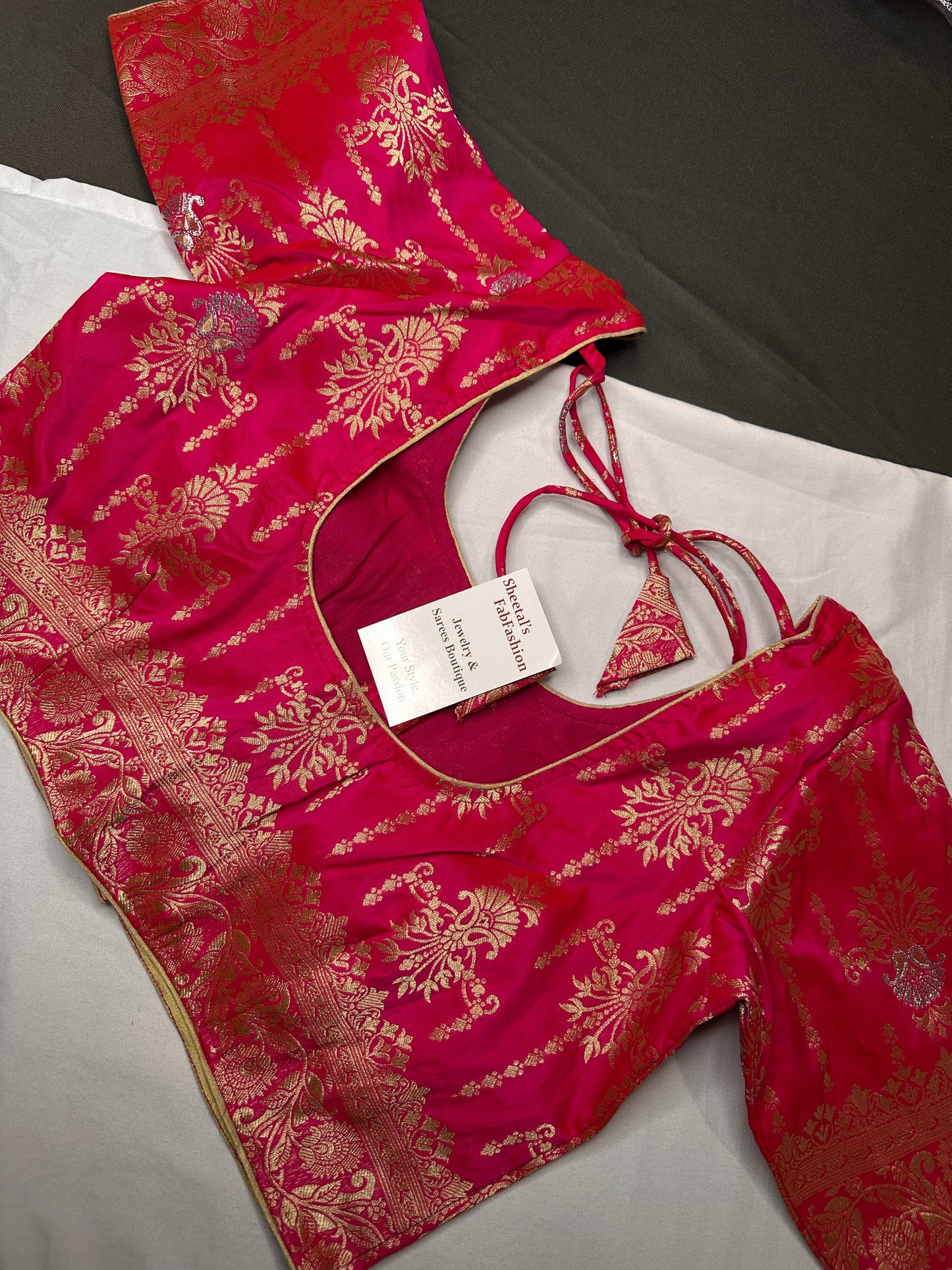 Pink Banarsi Blouse