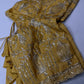 Yellow Gold Embroidery Chennon Silk Blouse