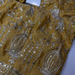 Yellow Gold Embroidery Chennon Silk Blouse