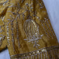 Yellow Gold Embroidery Chennon Silk Blouse