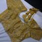 Yellow Gold Embroidery Chennon Silk Blouse