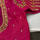 Pink Kardana Pearls Maggam Blouse