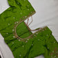 Green Kardana Pearls Maggam Blouse