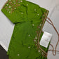 Green Kardana Pearls Maggam Blouse