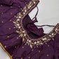 Pearl Maggam Purple Blouse