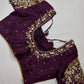 Pearl Maggam Purple Blouse