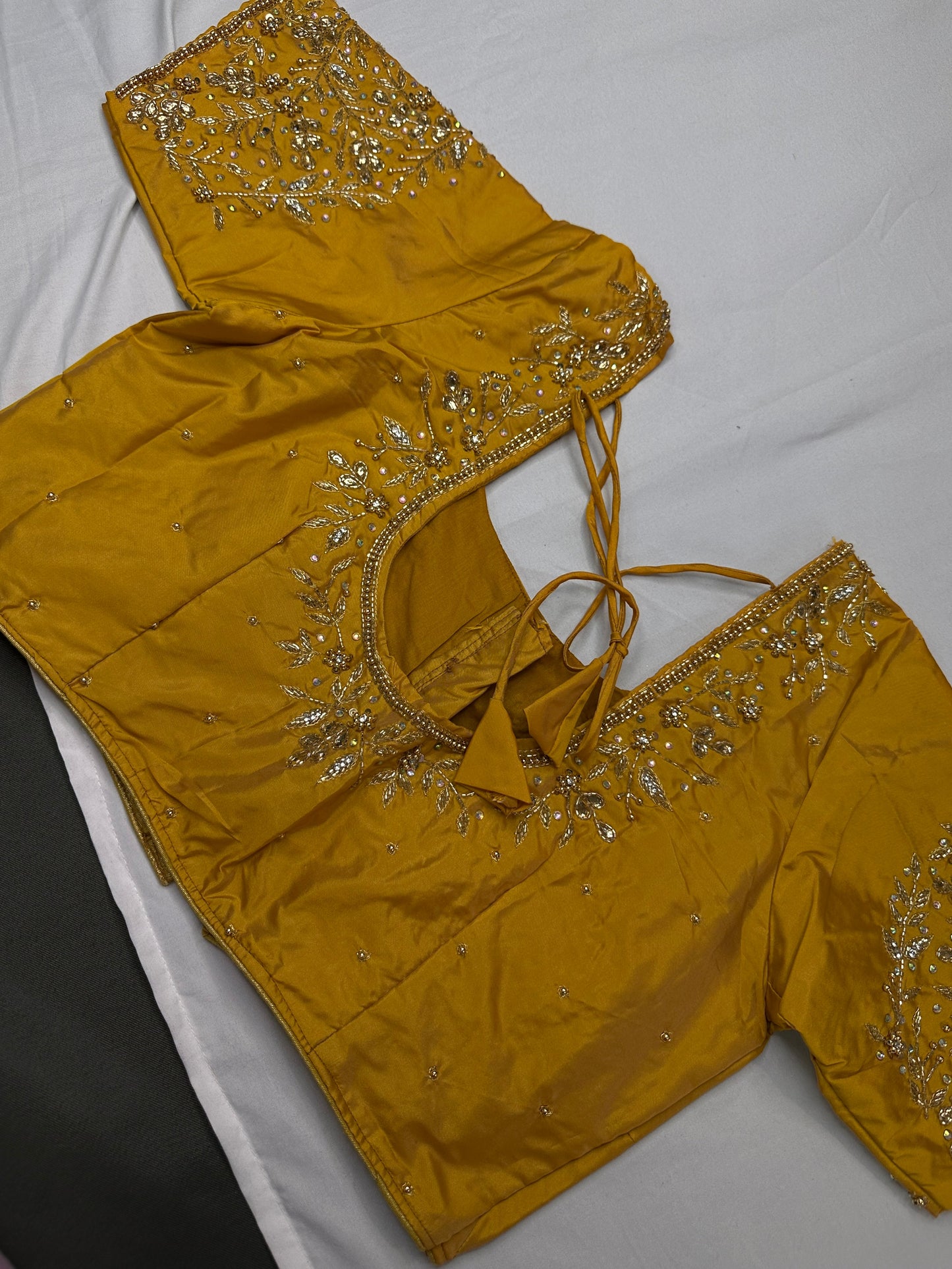 Pearl Maggam Gold Blouse