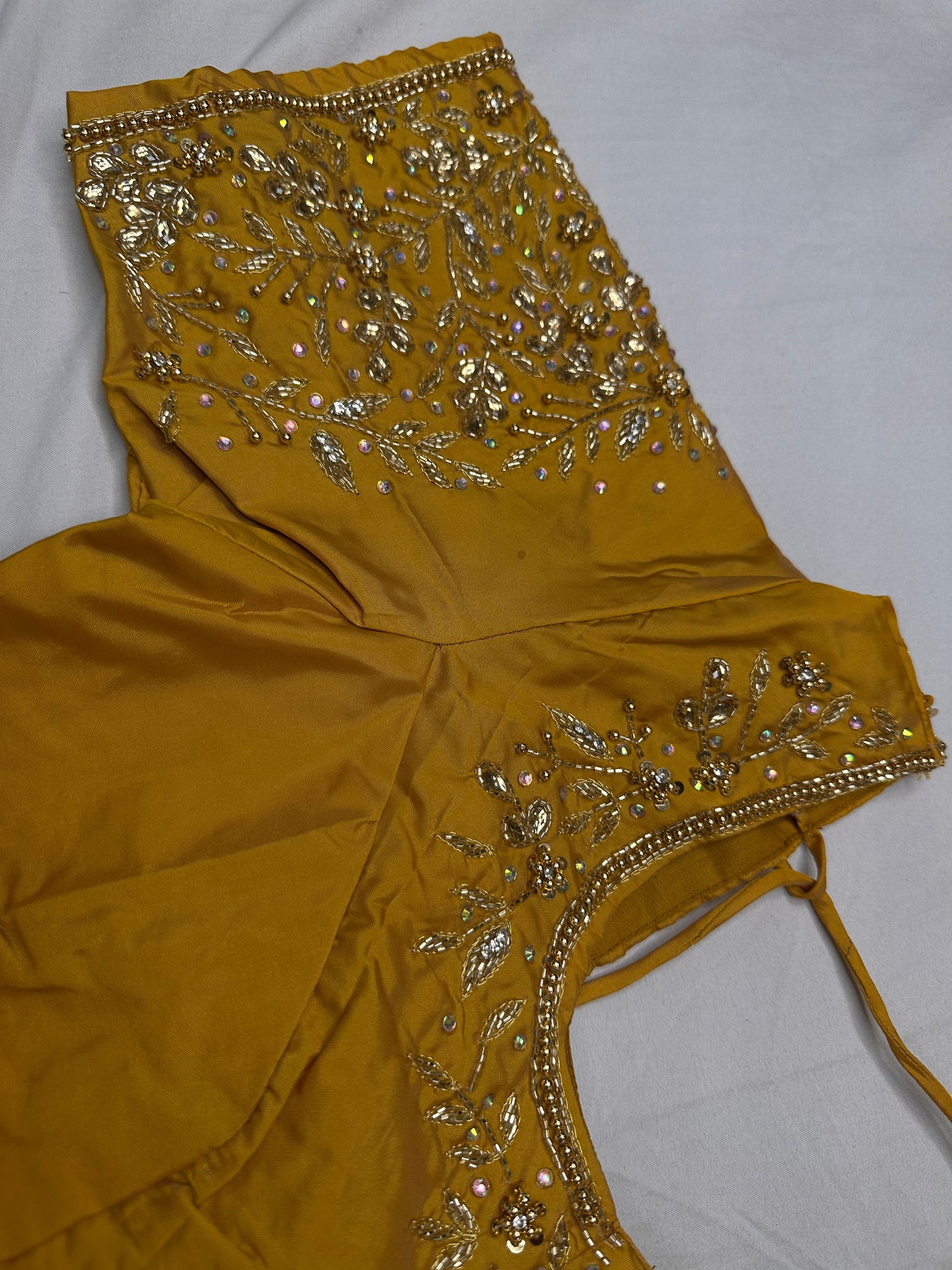 Pearl Maggam Gold Blouse