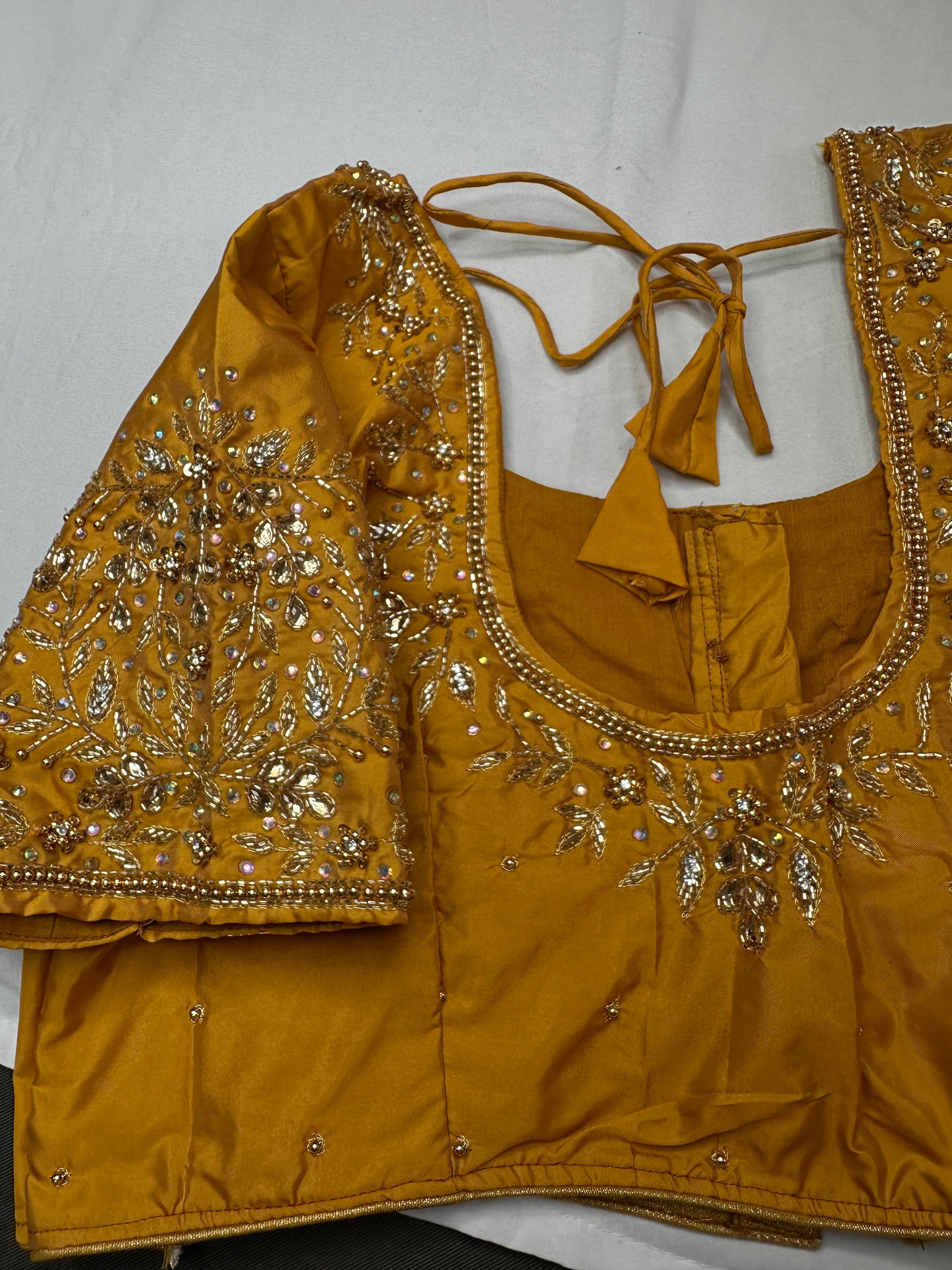 Pearl Maggam Gold Blouse