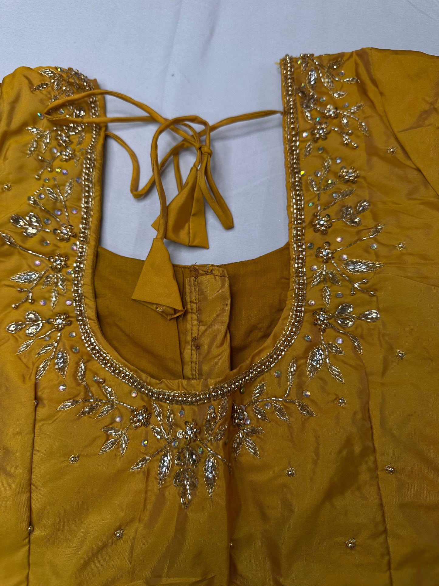 Pearl Maggam Gold Blouse