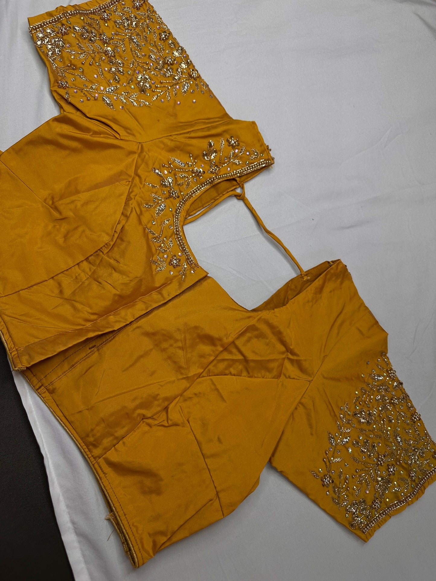 Pearl Maggam Gold Blouse