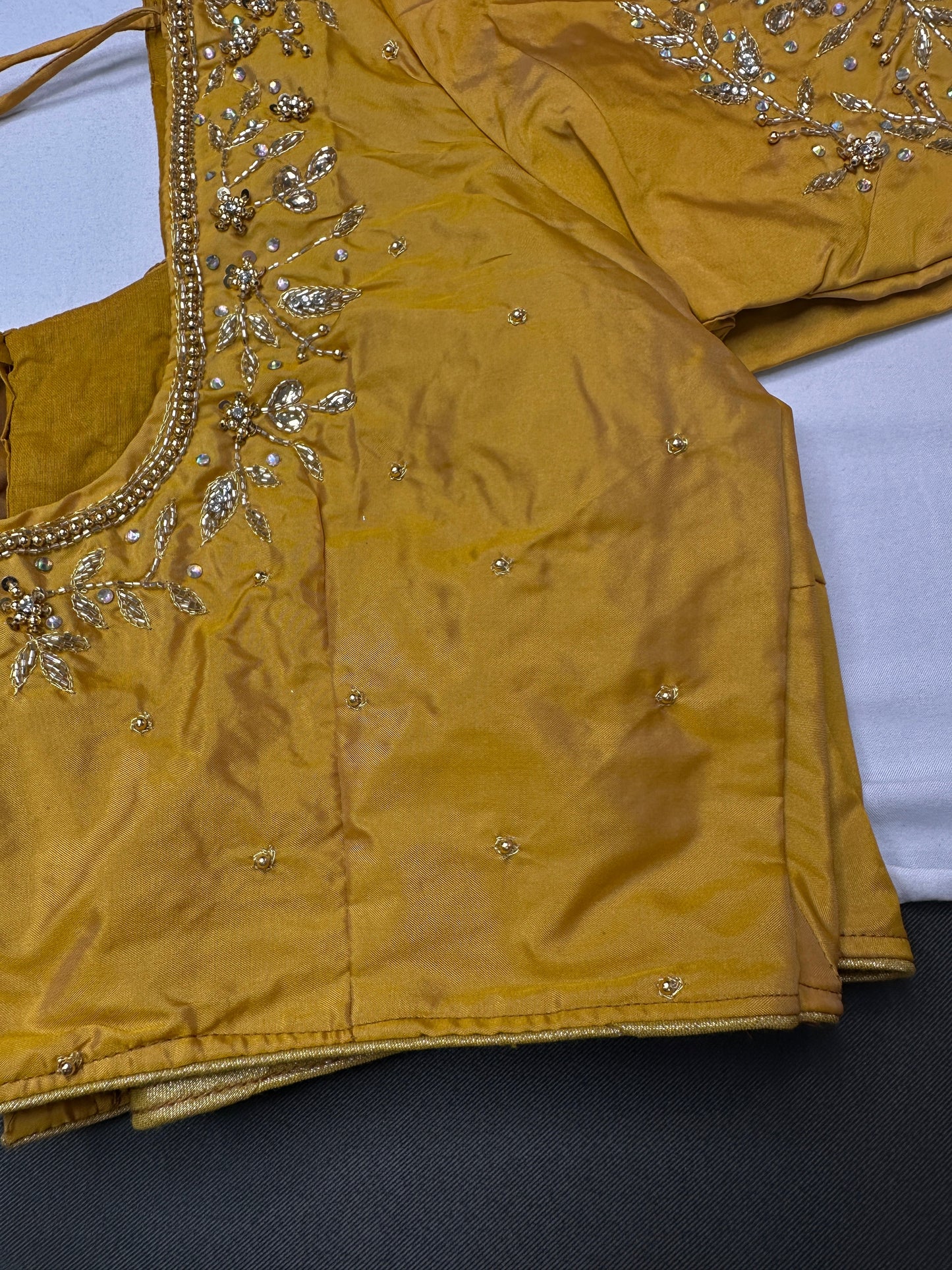 Pearl Maggam Gold Blouse