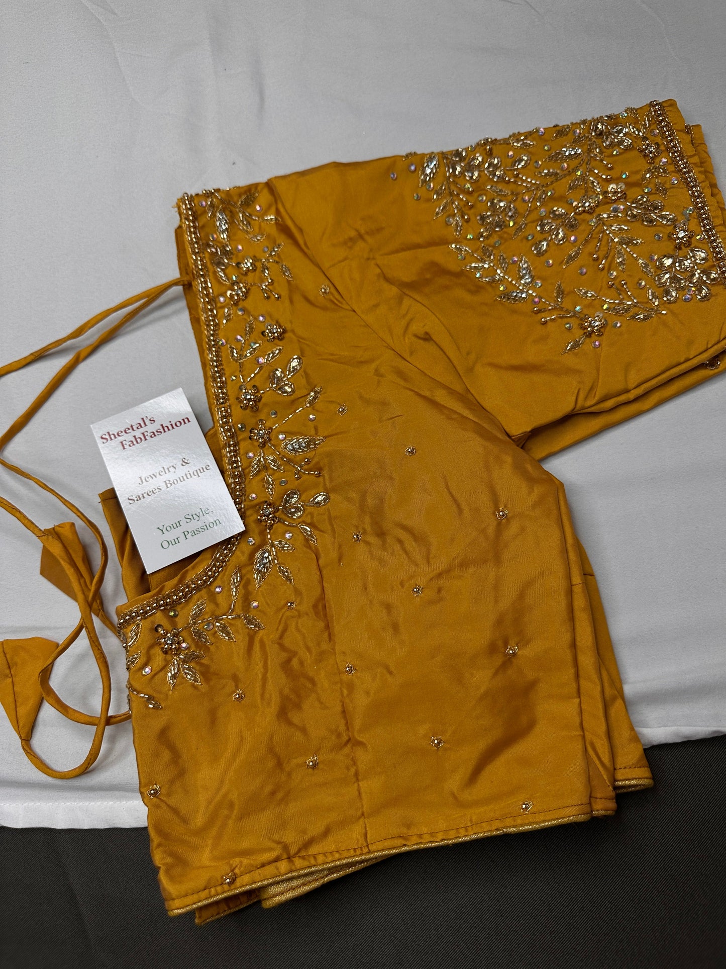 Pearl Maggam Gold Blouse