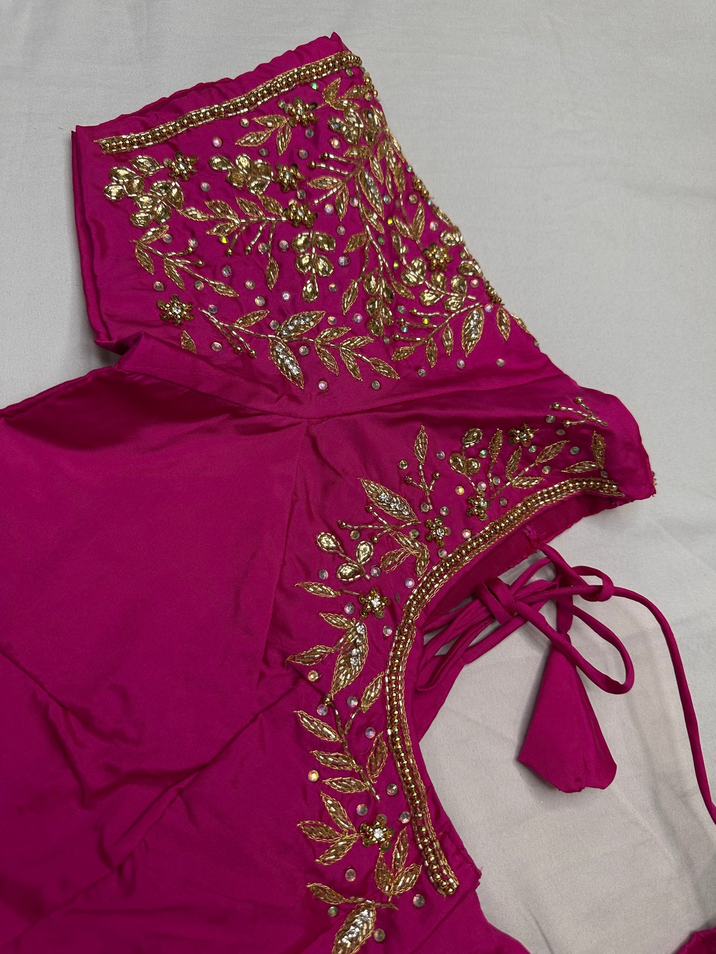 Pearl Maggam Pink Blouse