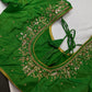 Pearl Maggam Green Blouse